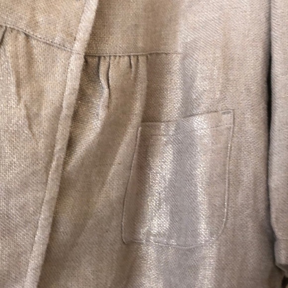 Micheal Kors beige shimmering linen jacket - Picture 3 of 7